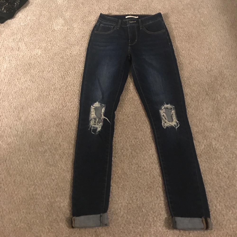Levi 721 “Rough Day” wash, high waisted jean